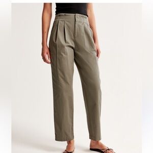 Rene lezard Women's High Rise Tapered Dress pants SOLID  TROUSERS  CAREER SLACKS